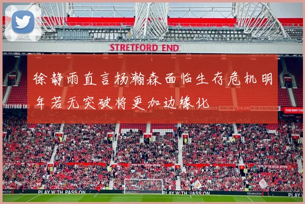 徐静雨直言杨瀚森面临生存危机明年若无突破将更加边缘化